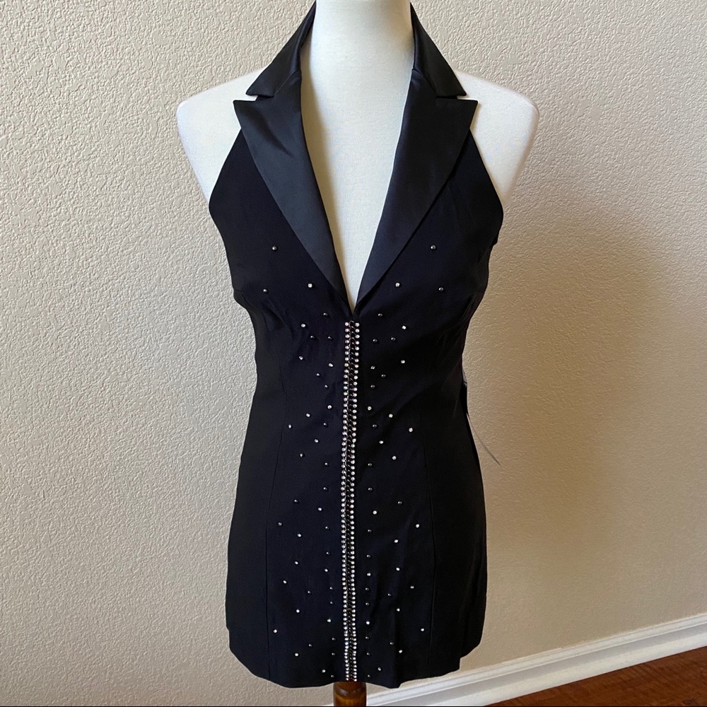 Tuxedo Rhinestone Dress